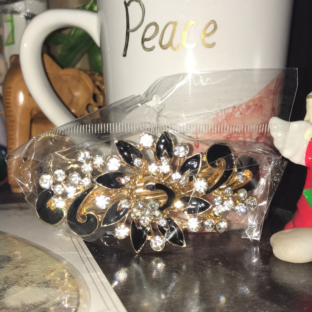 Gold & Black Hair Clip